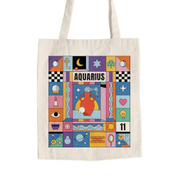 Πολύχρωμα Ζώδια - Υδροχόος (Τσάντα  Αγοράς)